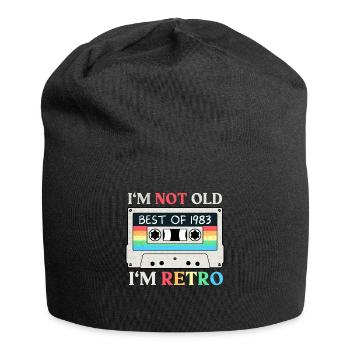 Vintage vintage 1983 cassette rétro anniversaire - Bonnet en jersey - noir - Devant