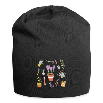 Équipement de jardinier Tenue de jardin Outil de jardin - Bonnet en jersey - noir - Devant