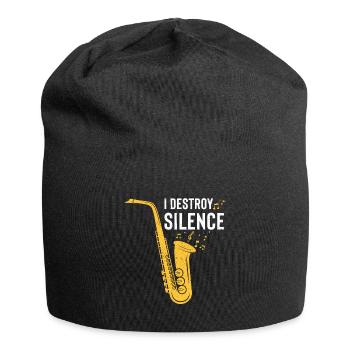 Jazz Cadeau Saxophone Instrument de Musique Musique à Vent - Bonnet en jersey - noir - Devant