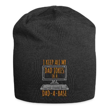 Je garde toutes les blagues de papa dans un Papa Witze - Bonnet en jersey - charbon - Devant