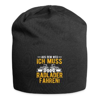 Radladerfahrer Spruch Aus dem Weg ich muss Radlade - Jersey-Beanie - Schwarz - Vorne