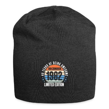Dezember 1982 - Jersey-Beanie - Anthrazit - Vorne