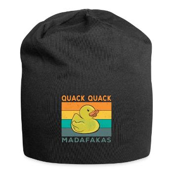 Funny Duck Sayings Rubber Duck Quack Quack Ducks - Jersey Beanie - black - Front