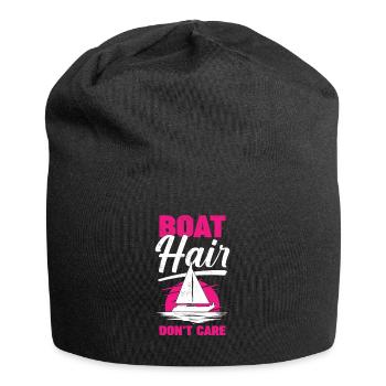 Segelboot Segeln Segelschiff Seglerin Geschenk - Jersey-Beanie - Schwarz - Vorne