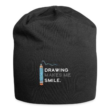 Dessin d’artiste d’art Dessin - Bonnet en jersey - noir - Devant