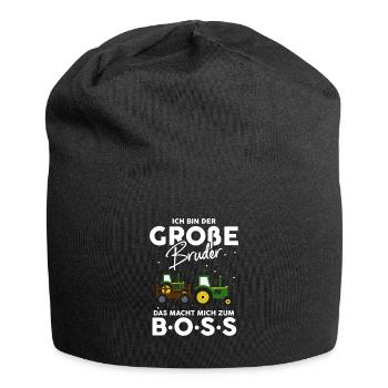 Ich Bin Der Große Bruder Das Macht Mich Zum Boss - Jersey-Beanie - Schwarz - Vorne