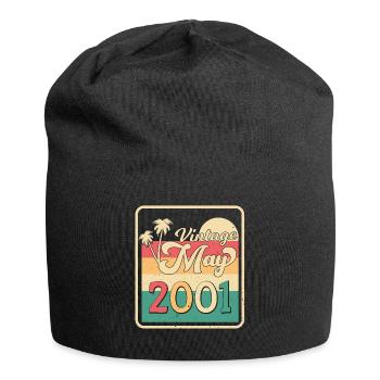 Né en mai 2001 - Bonnet en jersey - noir - Devant