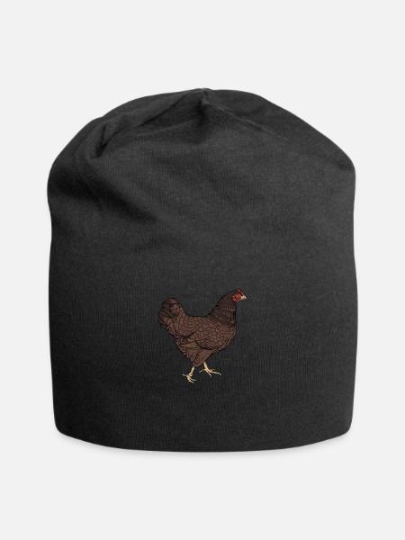 Barnevelder Huhn I Chicken Geflügel Motiv für - Jersey-Beanie - Schwarz