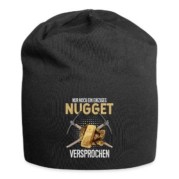 Goldsucher Goldwaschen Goldgraben Goldbarren - Jersey-Beanie - Schwarz - Vorne
