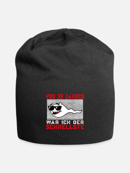 Vor 30 Jahren war ich der Schnellste 30.Geburtstag - Jersey-Beanie - Schwarz