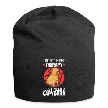 Capybara ma thérapie Amérique du Sud capybara - Bonnet en jersey - noir - Devant