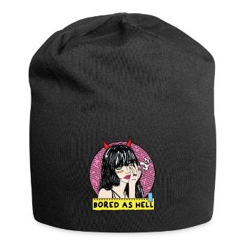 POP-ART Bored As Hell ARTWORK, Devil Frau 80s - Jersey Beanie - black - Front