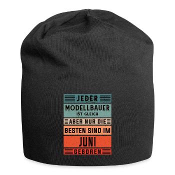 Technischer Geburtstag Juni geboren Modellbauer - Jersey-Beanie - Schwarz - Vorne