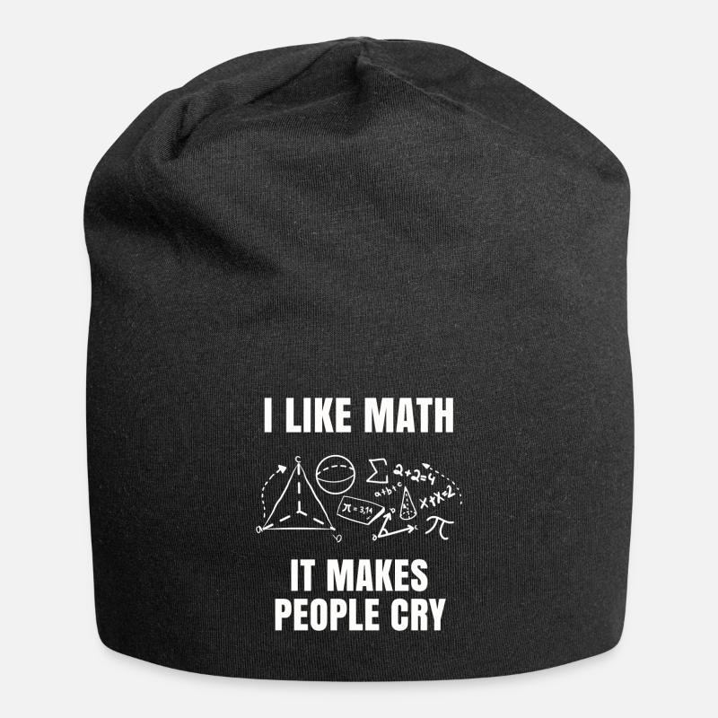 Mathe - Jersey-Beanie - Schwarz