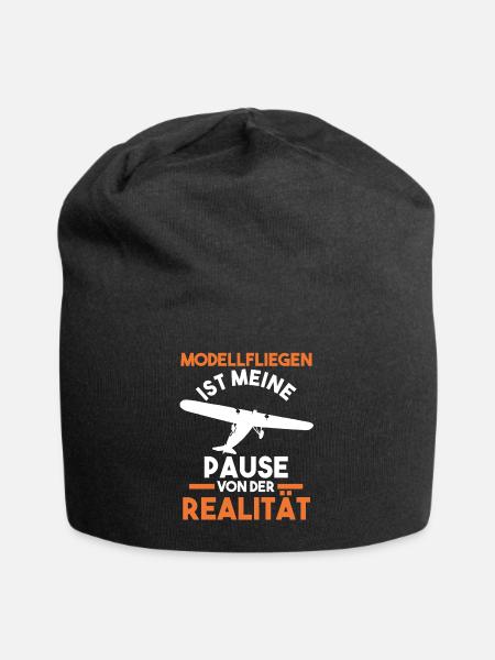 Modellflieger Modellflugzeug Modellfliegen - Jersey-Beanie - Schwarz