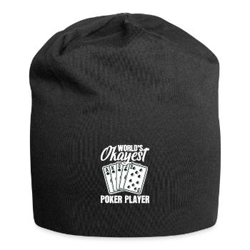 Poker Pokerface Pokern All In Casino Geschenk - Jersey-Beanie - Schwarz - Vorne