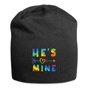 Mine He Gay Pride LGBT Pride Month - Jersey-Beanie - Schwarz - Vorne