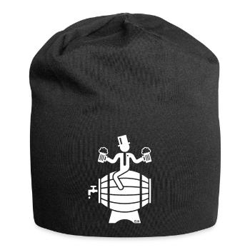 Groom On Beer Barrel (Stag Night / Bachelor Party) - Jersey Beanie - black - Front