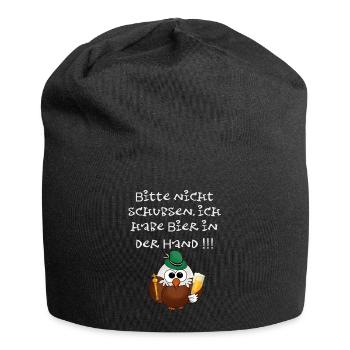 Schützenfest - bitte nicht schubsen,lustiger Vogel - Jersey-Beanie - Schwarz - Vorne