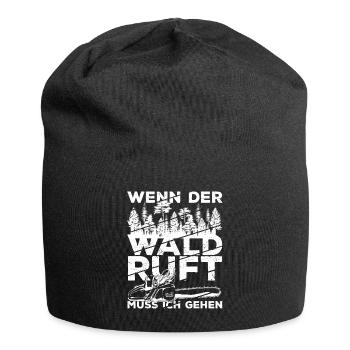 WENN DER WALD RUFT MUSS ICH GEHEN Holzfäller Walda - Jersey-Beanie - Schwarz - Vorne