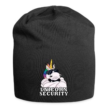 Unicorn Security I Unicorn Bouncer I Unicorn - Jersey-Beanie - Schwarz - Vorne