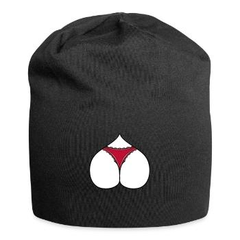 Sexy Arsch - Jersey-Beanie - Schwarz - Vorne