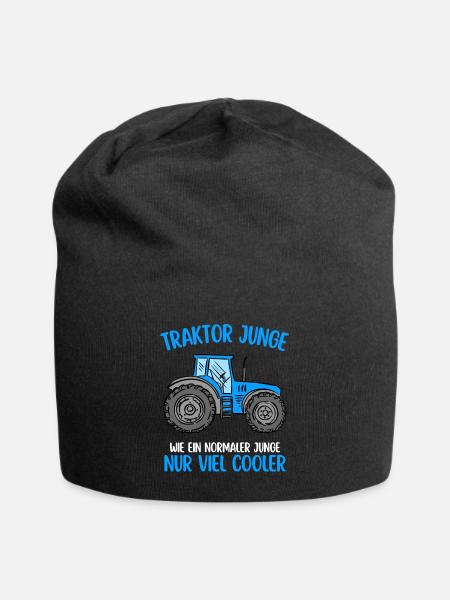 Traktor Junge Landwirt Trecker - Jersey-Beanie - Schwarz