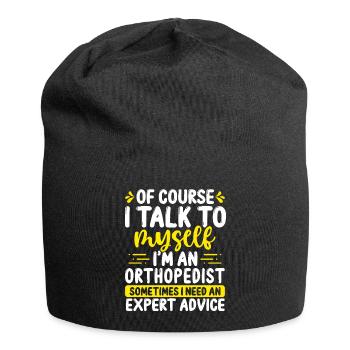 Orthopédiste Conseil d’appréciation Médecin osseux - Bonnet en jersey - noir - Devant
