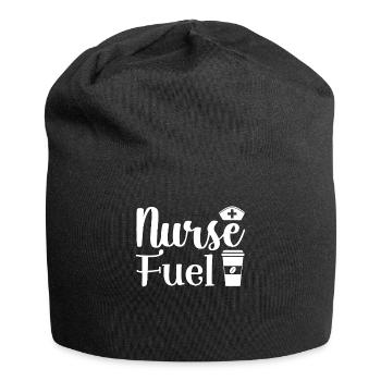 Nurse Fuel Coffee Cappuccino - Jersey-Beanie - Schwarz - Vorne