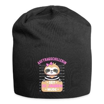 Auftragschiller 30 Jahre 30. Geburtstag Faultier - Jersey-Beanie - Schwarz - Vorne