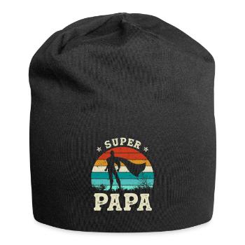 Super Papa Gift Superhero Father's Day - Jersey Beanie - black - Front