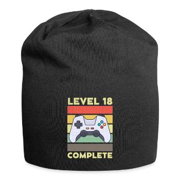 Level 18 Complete 18 years 18th birthday - Jersey Beanie - black - Front