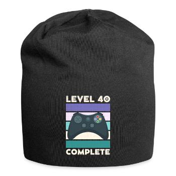 Level 40 Complete 40 years 40th birthday - Jersey Beanie - black - Front