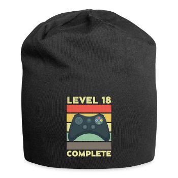Level 18 Complete 18 years 18th birthday - Jersey Beanie - black - Front