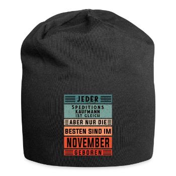 Spediteur Geburtstag November geboren - Jersey-Beanie - Schwarz - Vorne
