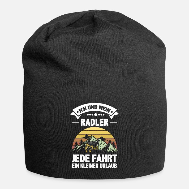 Radlader Ich und mein Radlader Fahrer Geschenk - Jersey-Beanie - Schwarz