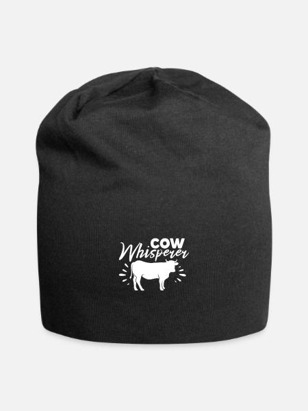Kuh - Jersey-Beanie - Schwarz