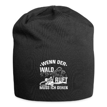 Wenn der Wald Ruft muss ich Gehen Schreiner Holzfä - Jersey-Beanie - Schwarz - Vorne