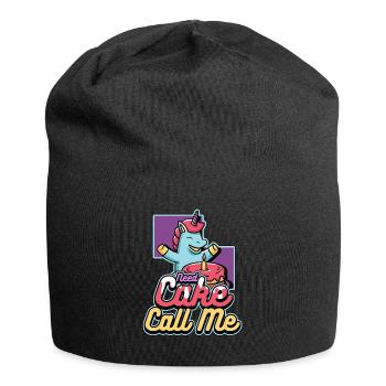 Need Cake Call Me Delicious Cake Bakery - Jersey Beanie - black - Front