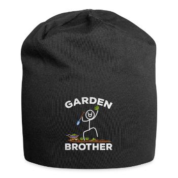 Garden Brother Strichmännchen Gartenarbeit Happy - Jersey-Beanie - Schwarz - Vorne