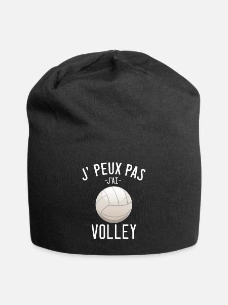 Je peux pas j'ai volley - Bonnet en jersey - noir