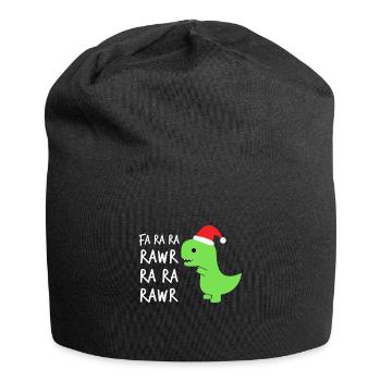 Christmas Funny Cute T-Rex Fa Ra Ra Rawr Xmas - Jersey-Beanie - Schwarz - Vorne