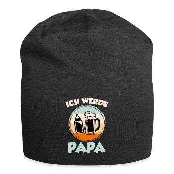 Ich werde Papa werdender Vater - Jersey-Beanie - Anthrazit - Vorne
