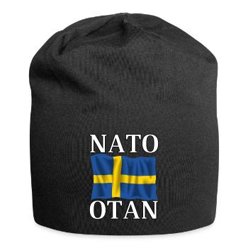 Prise de l’OTAN et drapeau suédois - Bonnet en jersey - noir - Devant