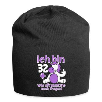 33. Geburtstag 33 Jahre Alt - Jersey-Beanie - Schwarz - Vorne