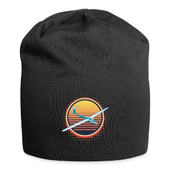Glider Segelflugzeug Segelflieger - Jersey-Beanie - Schwarz - Vorne