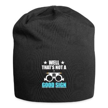Optiker - Jersey-Beanie - Schwarz - Vorne
