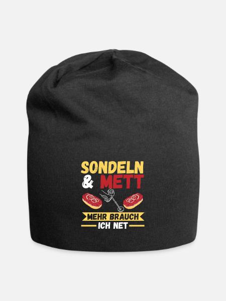 Sondeln Metalldetektor Mett Sondengänger Sondler - Jersey-Beanie - Schwarz