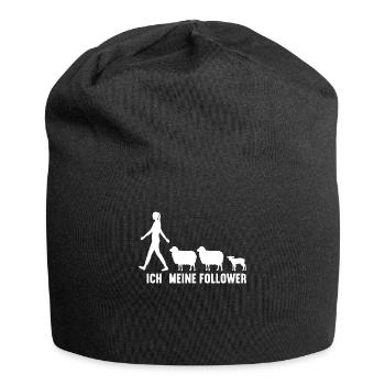 Me and my followers Farmer Sheep Sheep - Jersey Beanie - black - Front