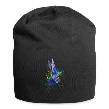 Hummingbird Hummingbird Bird Hummingbird Animal - Jersey Beanie - black - Front